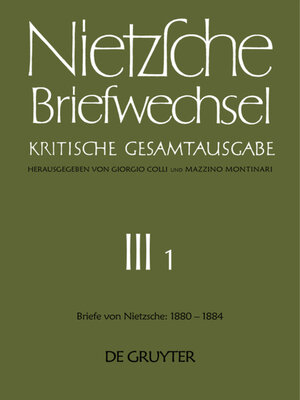 cover image of Briefe von Friedrich Nietzsche Januar 1880--Dezember 1884